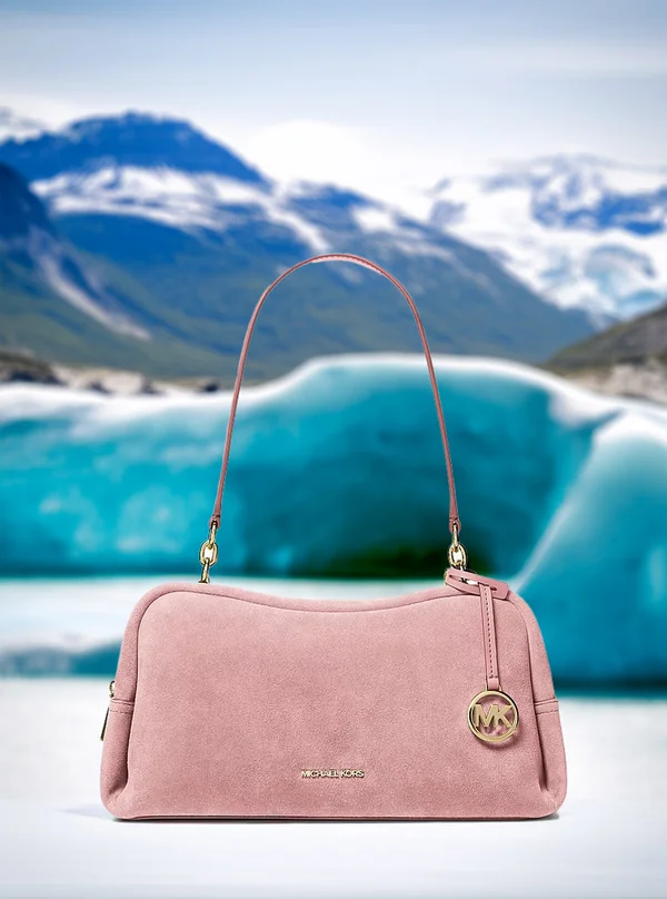 Michael Kors Medium Suede Shoulder Bag PWD Blush
