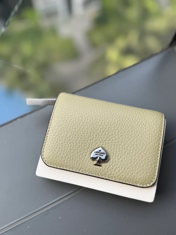 Kate Spade Kayla Small L-Zip Wallet Elm