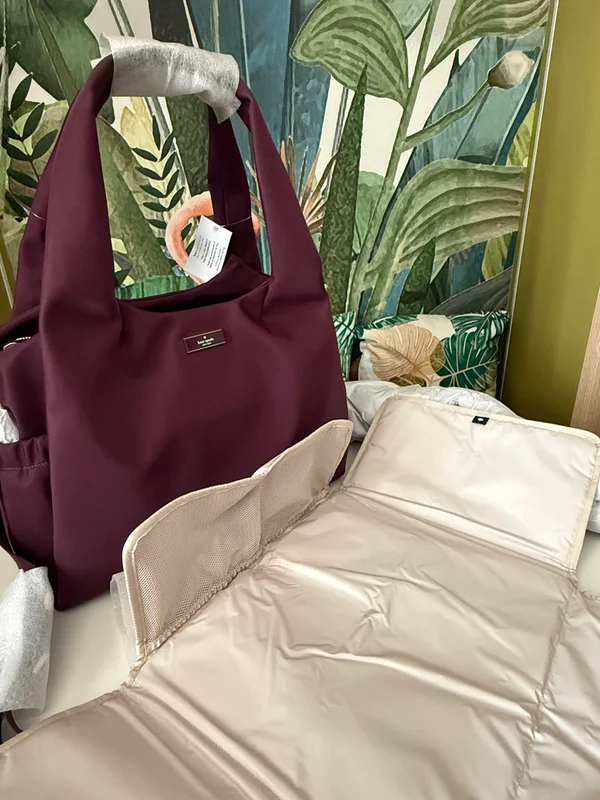 Kate Spade Carter Nylon Large Baby Bag Deep Cherry