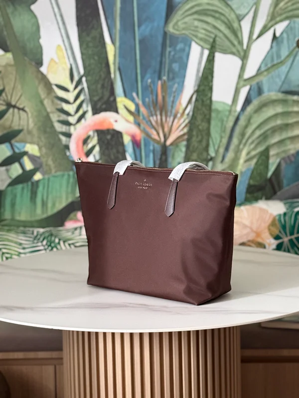 Kate Spade Kitt Ksnyl Tote Bag Hot Fudge