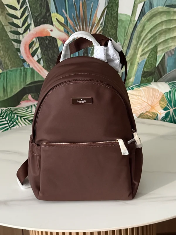 Kate Spade Carter Nylon Dome Backpack Hot Fudge