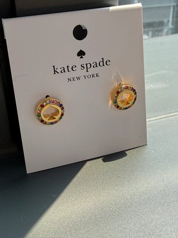 Kate Spade Spot The Spade Pave Halo Spade Studs Multi