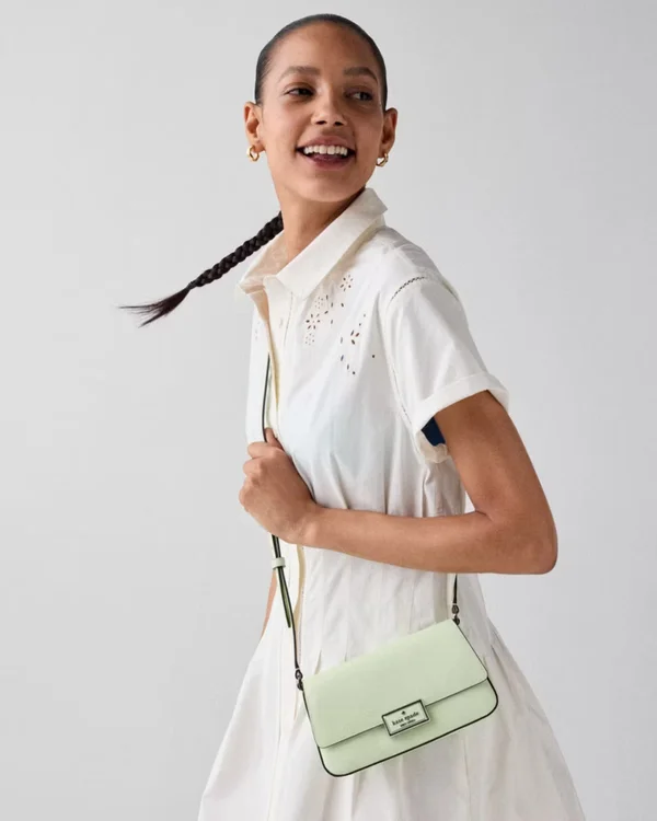 Kate Spade Reegan Mini Flap Crossbody Lime Frosting