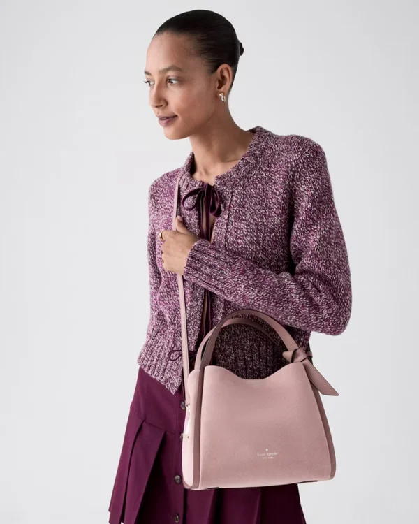Kate Spade Knott Suede Carryall Bag Dusk Rose