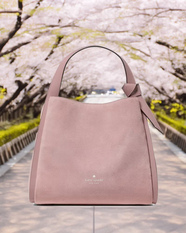 Kate Spade Knott Suede Carryall Bag Dusk Rose
