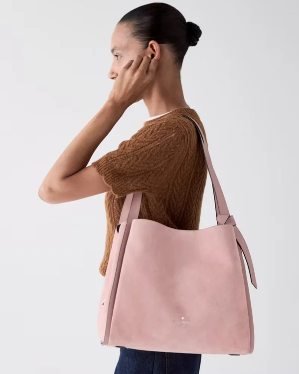 Kate Spade Knott Suede Large Carryall Dusk Rose
