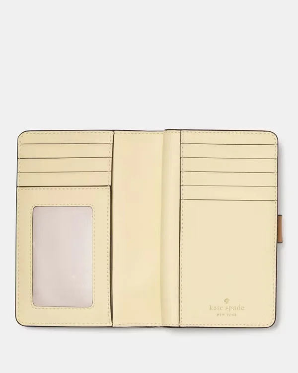 Kate Spade Pebbled Medium Bifold Wallet Tuscan Brown