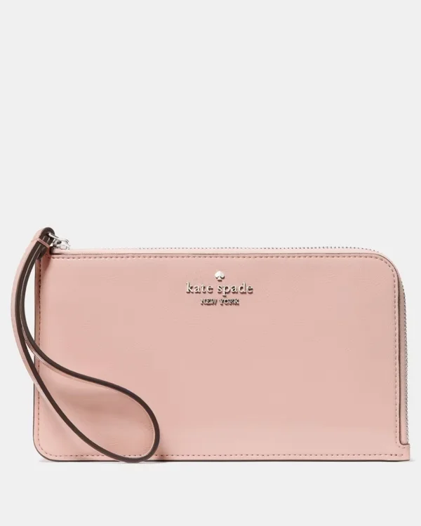 Kate Spade Lucy Shiny Wristlet Rose Smoke