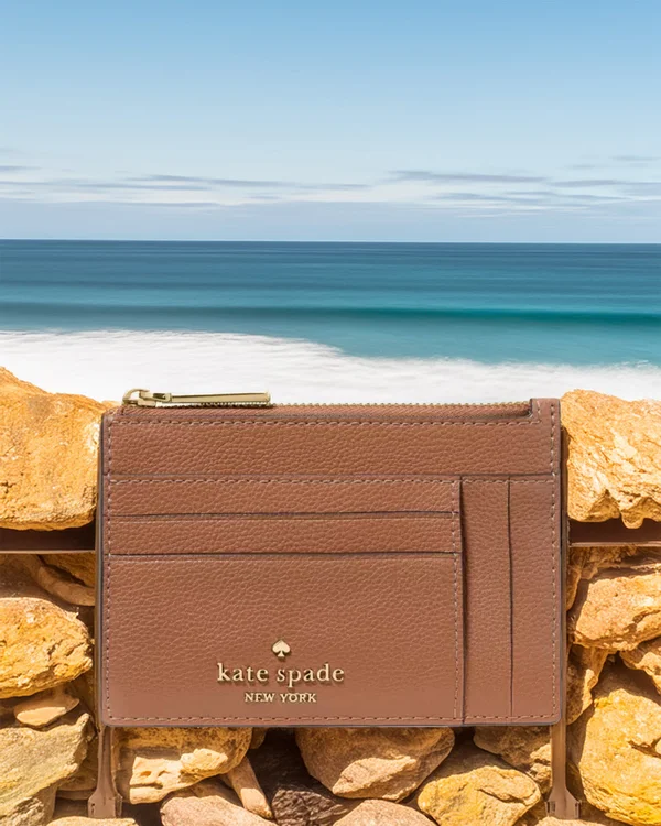 Kate Spade Large Slim Card Holder Warm Gingerbread