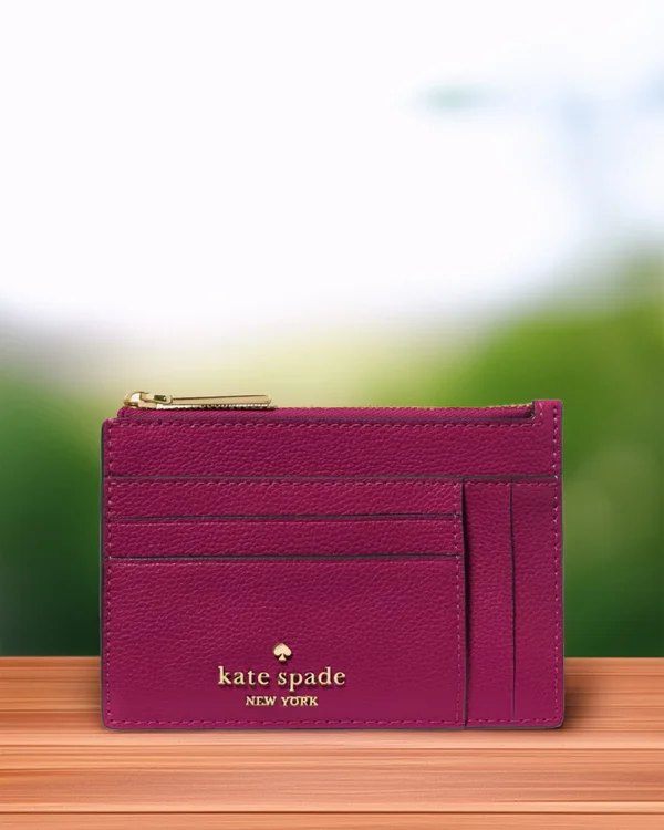Kate Spade Large Slim Card Holder Dark Raspberry