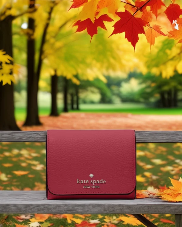 Kate Spade Small L Zip Wallet Red Jam