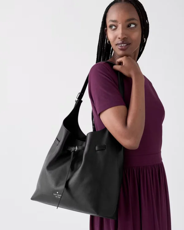 Kate Spade 454 Belted Large Shoulder Bag Black