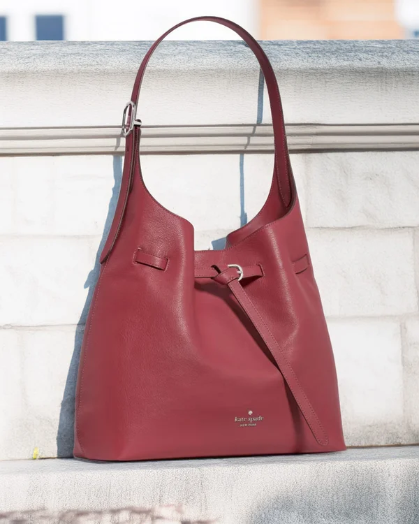 Kate Spade 454 Belted Large Shoulder Bag Red Jasper