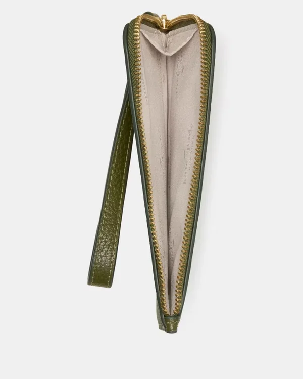 Kate Spade Lucy Pebbled Leather Wristlet Enchanted Green