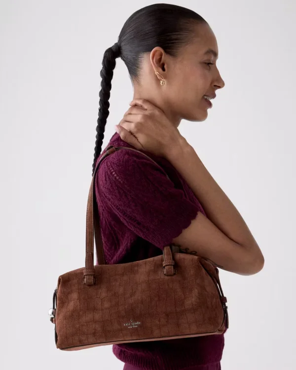 Billie Suede Croc Shoulder Bag