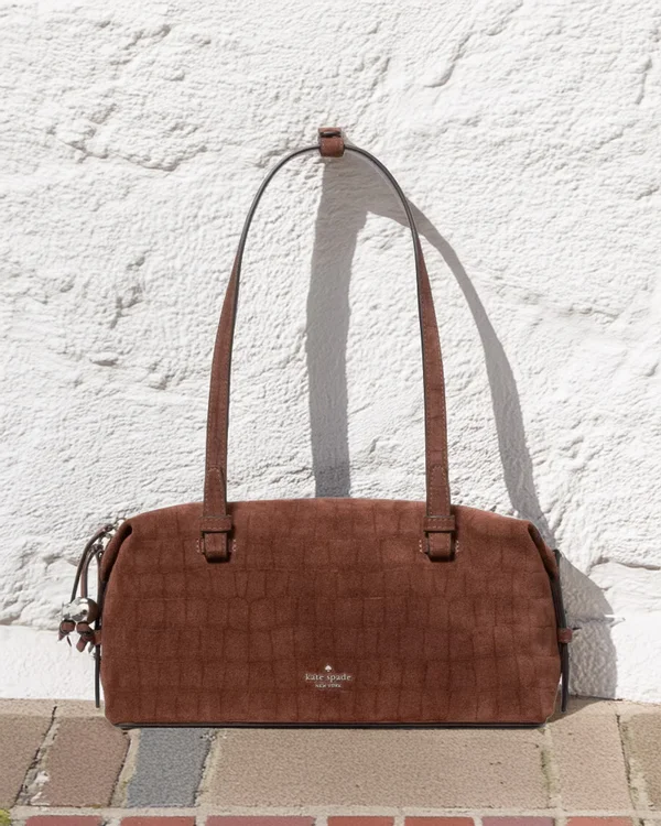 Billie Suede Croc Shoulder Bag
