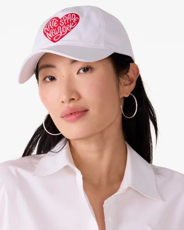 Kate Spade Heart Script Baseball Cap