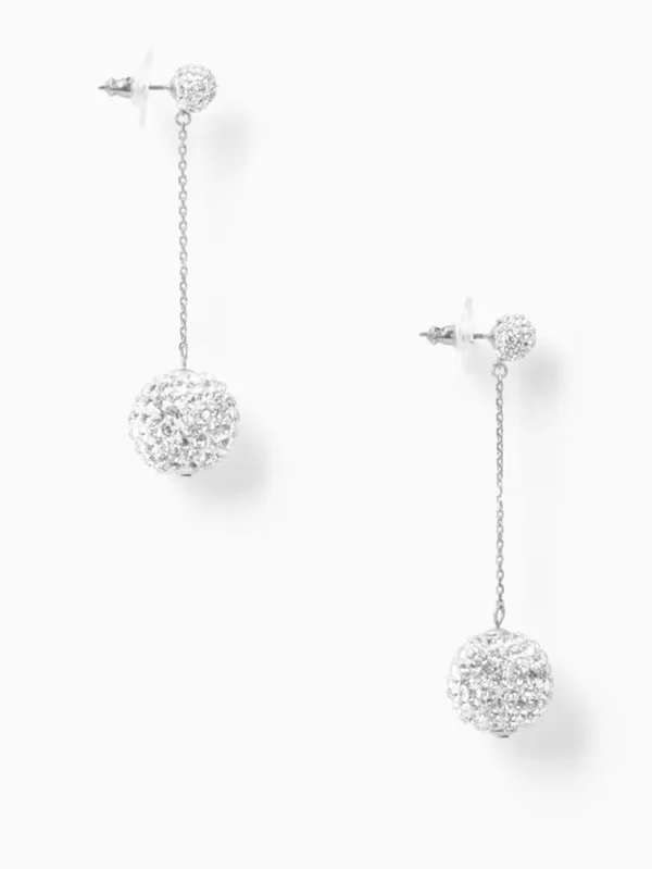 Kate Spade Razzle Dazzle Linear Earrings Silver
