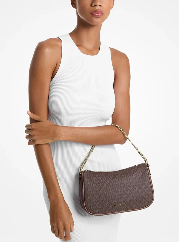 Michael Kors M Logo Convertible Crossbody Bag Brown