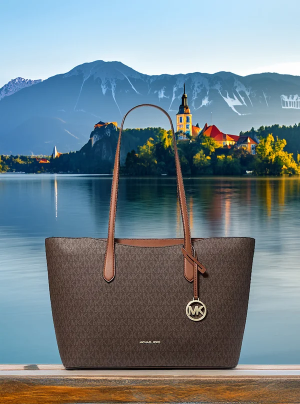 Michael Kors Large Logo Tote Bag Brown