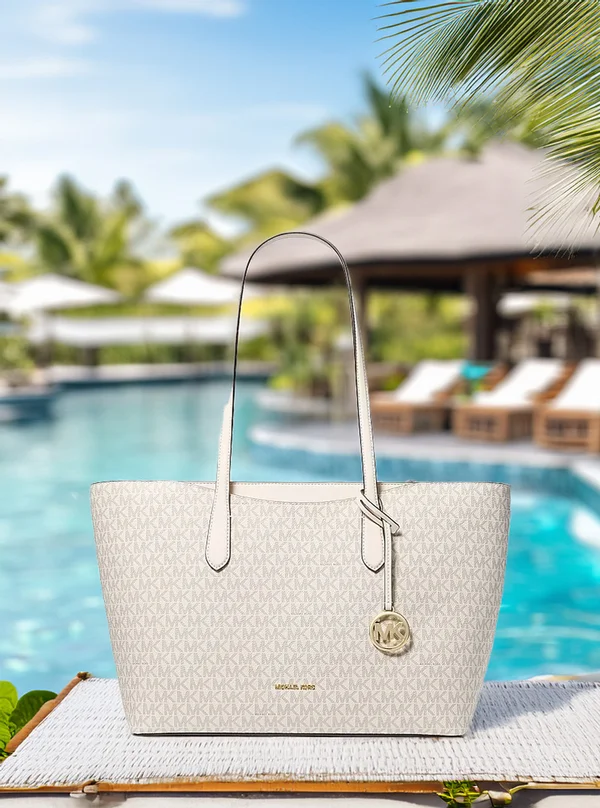 Michael Kors Large Logo Tote Bag Vanilla