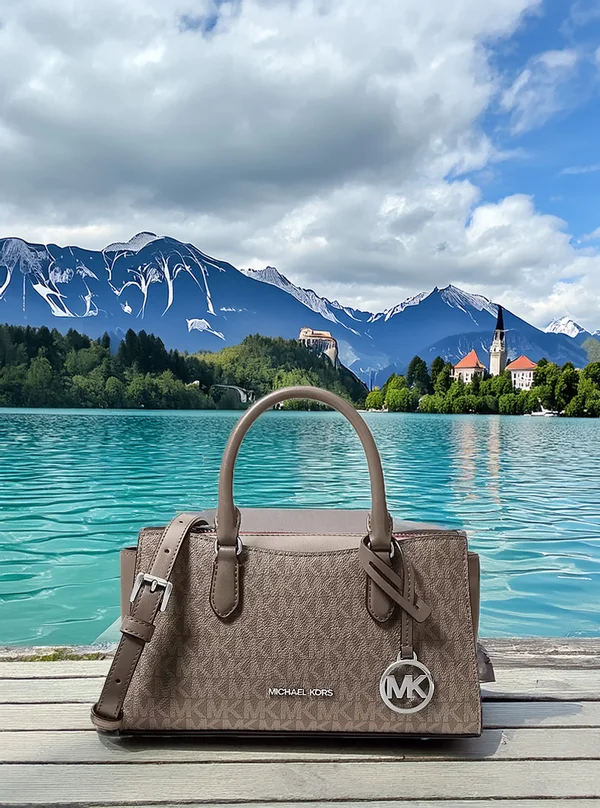 Michael Kors Small Logo Messenger Bag Mushroom