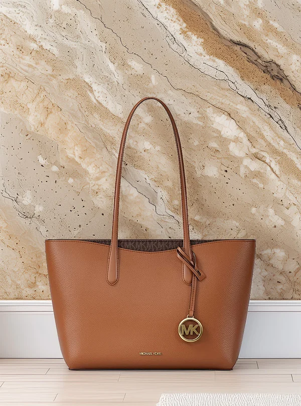Michael Kors Large Pebbled Leather Tote Bag Luggage