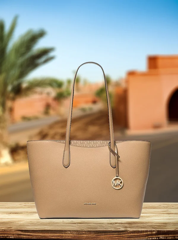 Michael Kors Large Pebbled Leather Tote Bag Camel