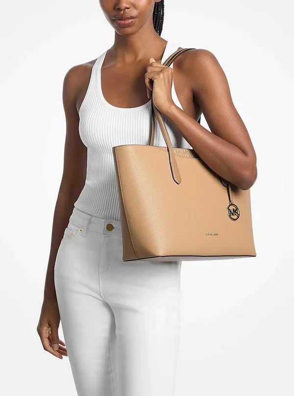Michael Kors Large Pebbled Leather Tote Bag Camel