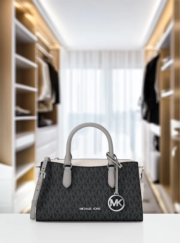 Michael Kors Small Logo Messenger Bag Black Combo