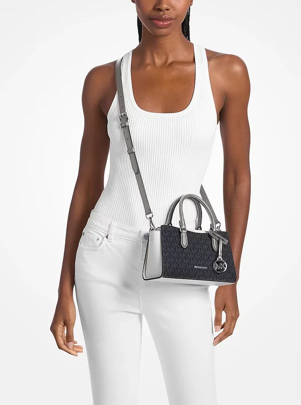 Michael Kors Small Logo Messenger Bag Black Combo