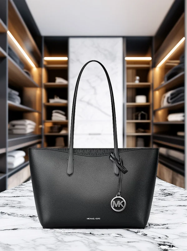 Michael Kors Large Pebbled Leather Tote Bag Black