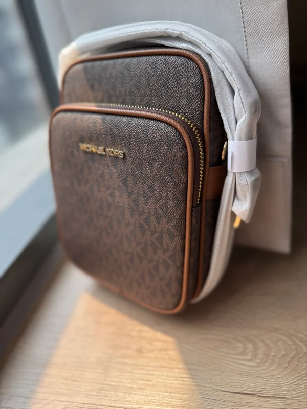 Michael Kors Travel Medium Logo Crossbody Bag Brown