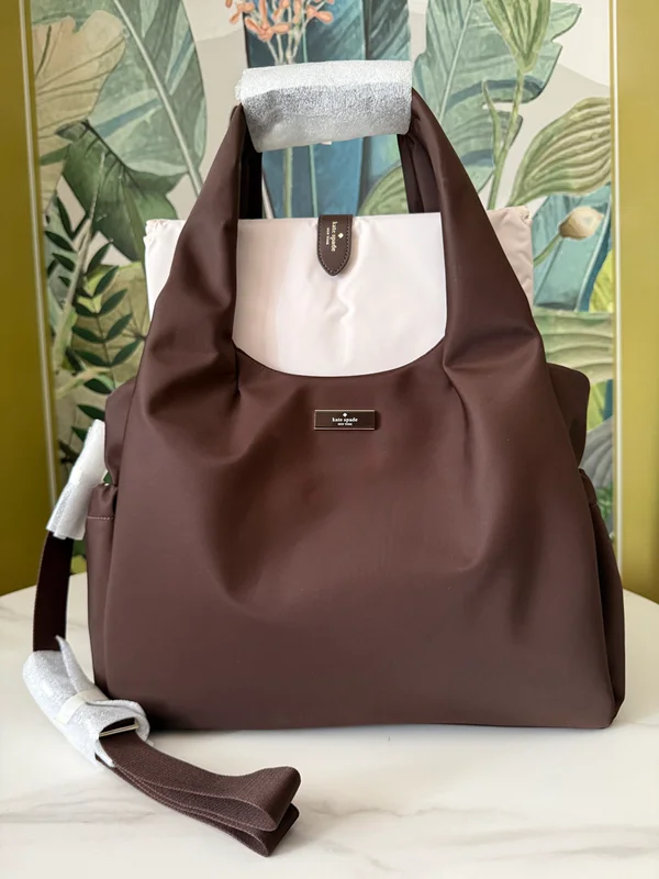 Kate Spade Carter Nylon Large Baby Bag Hot Fudge