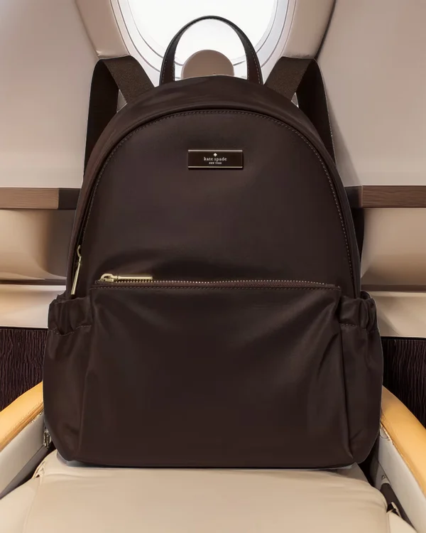 Kate Spade Carter Nylon Large Dome Backpack Hot Fudge