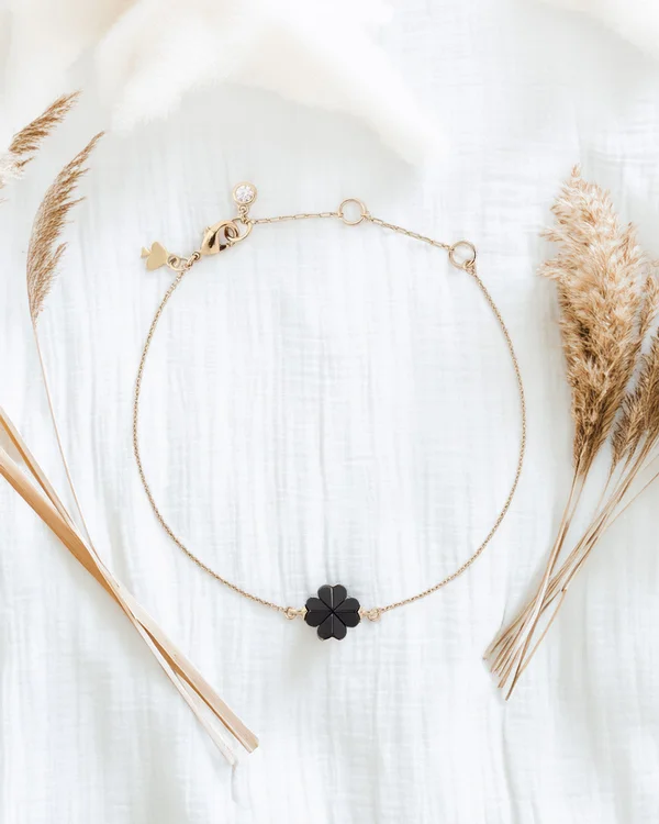 Kate Spade Flower Solitaire Bracelet Black