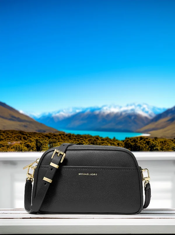 Michael Kors Small Leather Camera Crossbody Bag Black