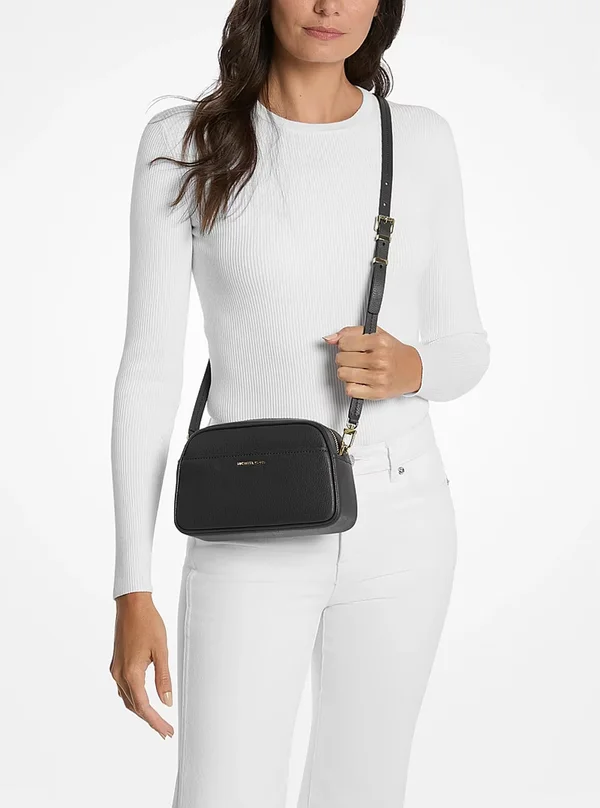 Michael Kors Small Leather Camera Crossbody Bag Black