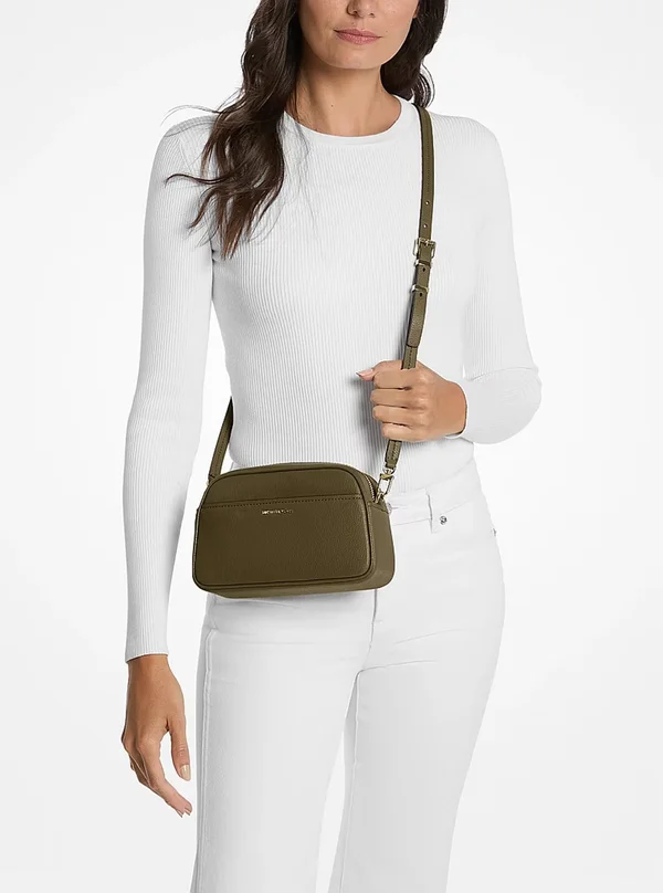 Michael Kors Small Leather Camera Crossbody Bag Loden
