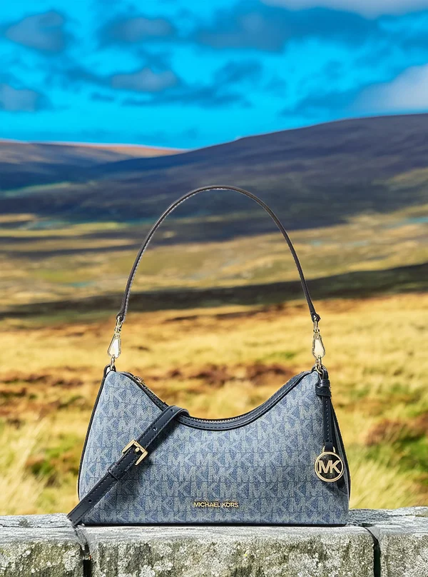 Michael Kors Sammy Small Logo Denim Convertible Crossbody Bag