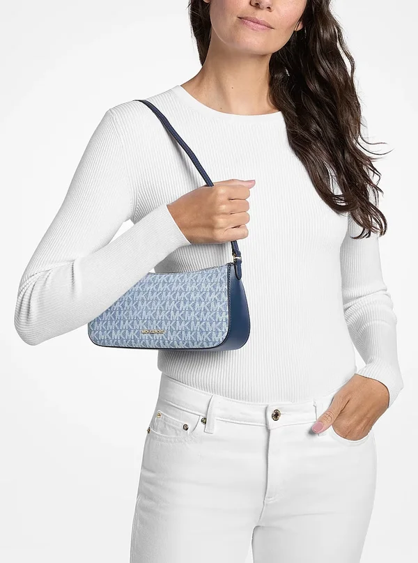 Michael Kors Sammy Small Logo Denim Pochette