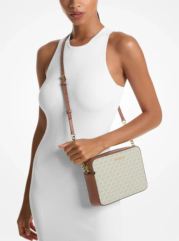 Michael Kors Large Logo Crossbody Bag Vanilla
