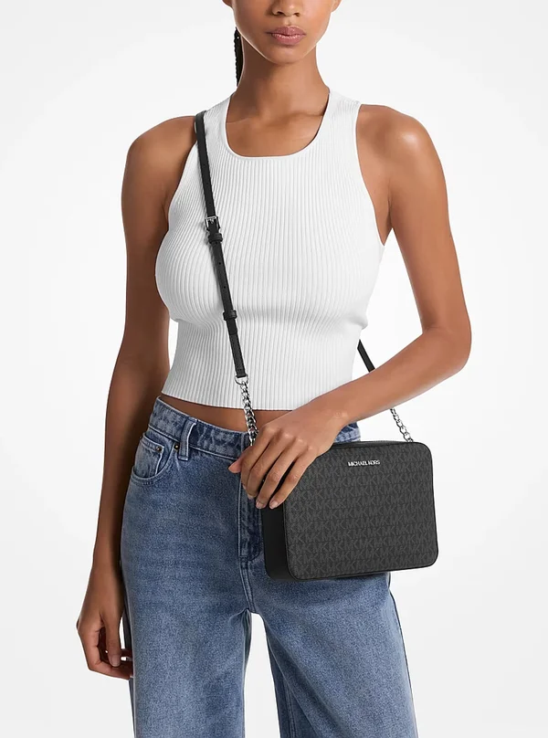 Michael Kors Large Logo Crossbody Bag Black