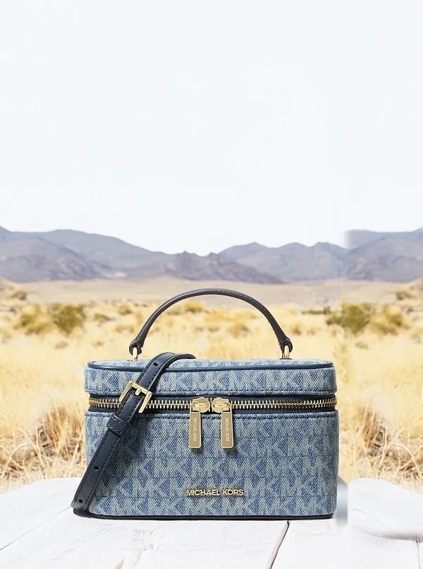 Michael Kors Small Logo Denim Vanity Crossbody Bag