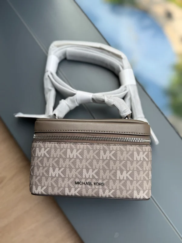 Michael Kors Small Logo Vanity Crossbody Bag Mushroom