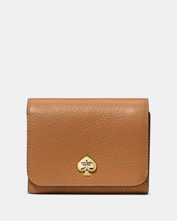 Kate Spade Kayla Small L-Zip Wallet Warm Gingerbread