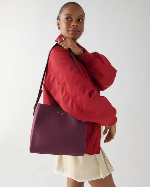 Kate Spade Medium Bucket Bag Deep Cherry
