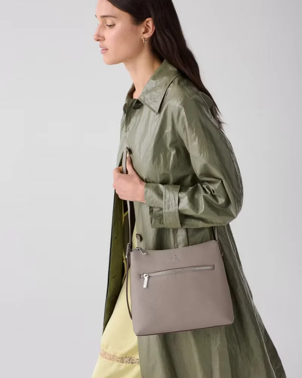 Kate Spade 454 Swingpack Buckle Crossbody Mineral Grey