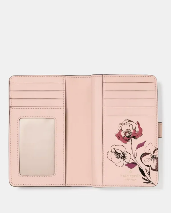Kate Spade Floral Interior Medium Bifold Wallet