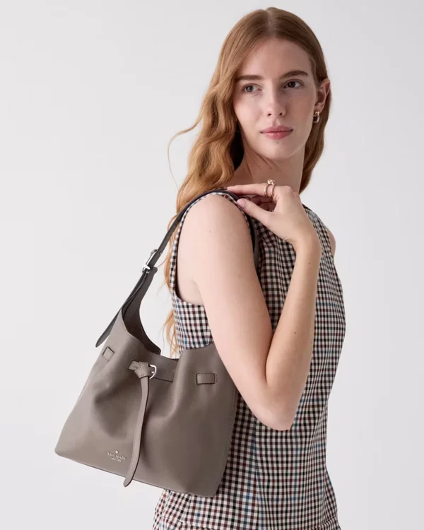 Kate Spade 454 Belted Small Shoulder Bag Mineral Grey